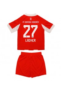 Bayern Munich Konrad Laimer #27 Jalkapallovaatteet Lasten Kotipeliasu 2025-26 Lyhythihainen (+ Lyhyet housut)